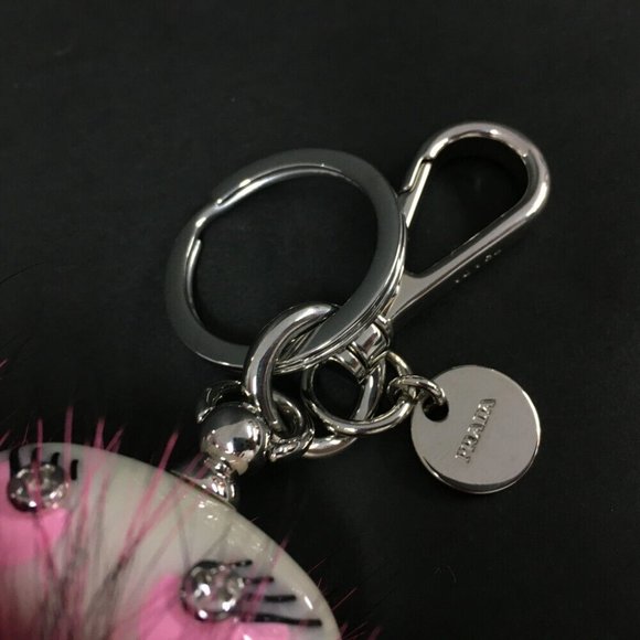 PRADA Robot Fur Key Ring Bag Charm - Picture 3 of 8